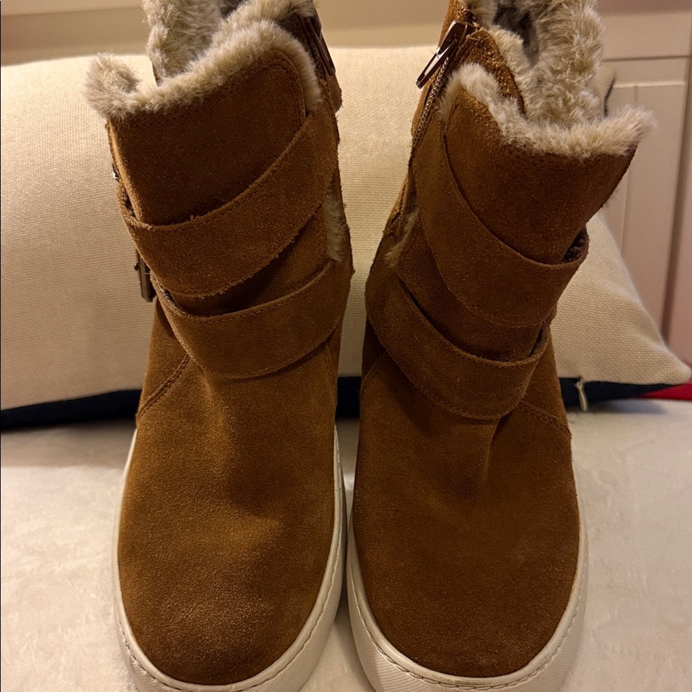 Rockport Cobb Hill Collection ELYSSE Buckle Fur Women Leather Boots